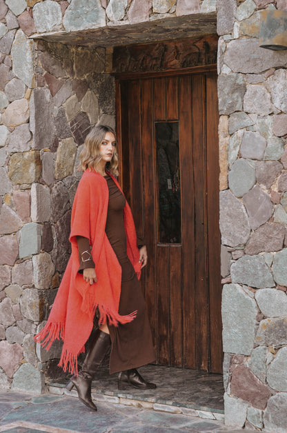 Ruana "Patrona" Hilos de Llama Baby