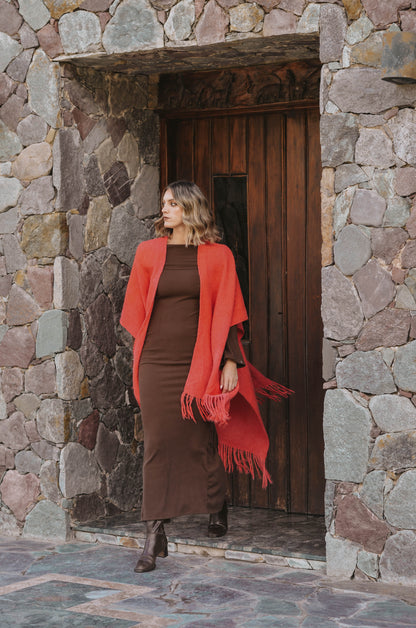 Ruana "Patrona" Hilos de Llama Baby