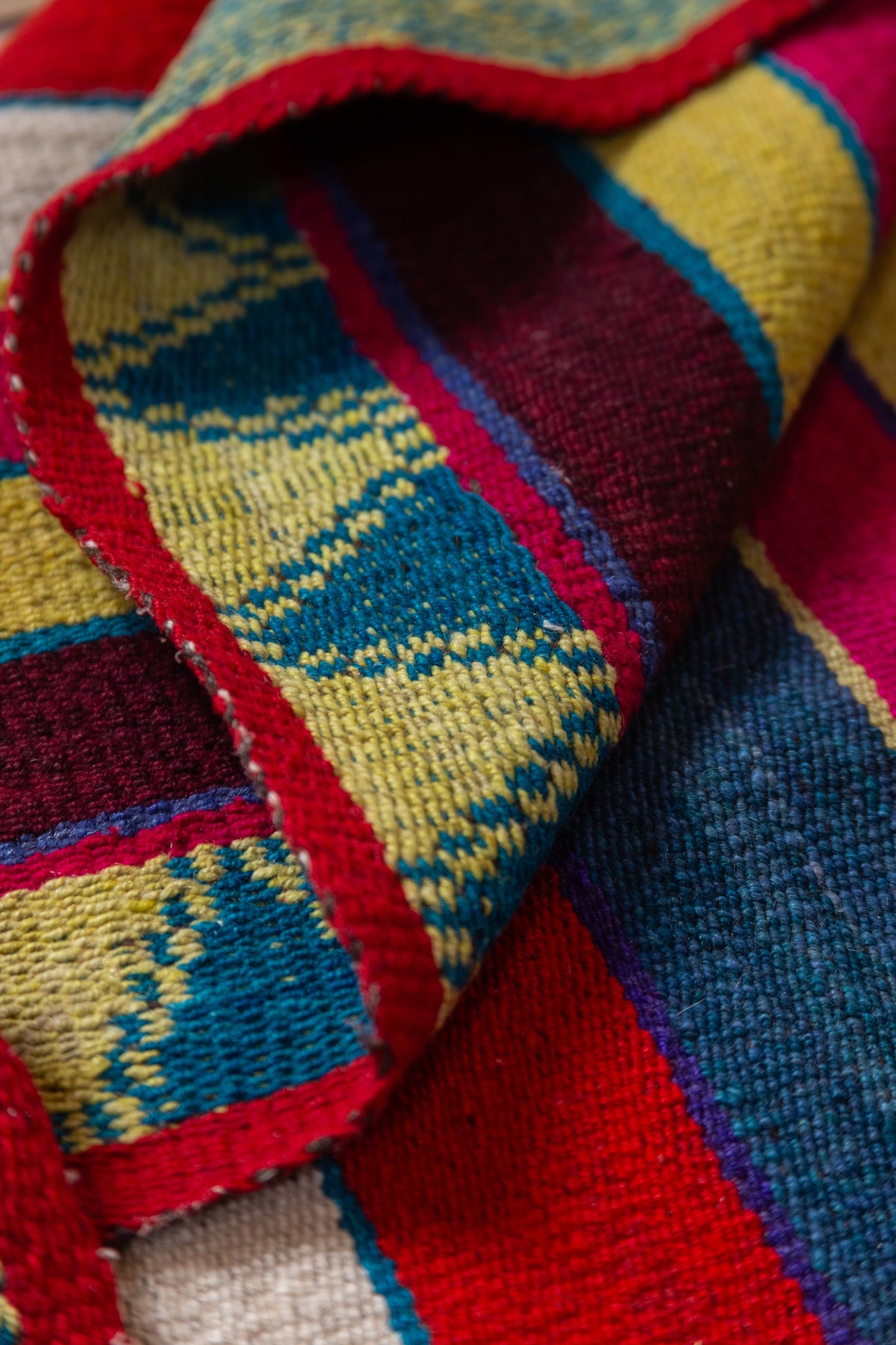 Old Puyo Sheep Wool on Loom