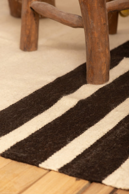 Sheep Wool Rug Made on Loom
