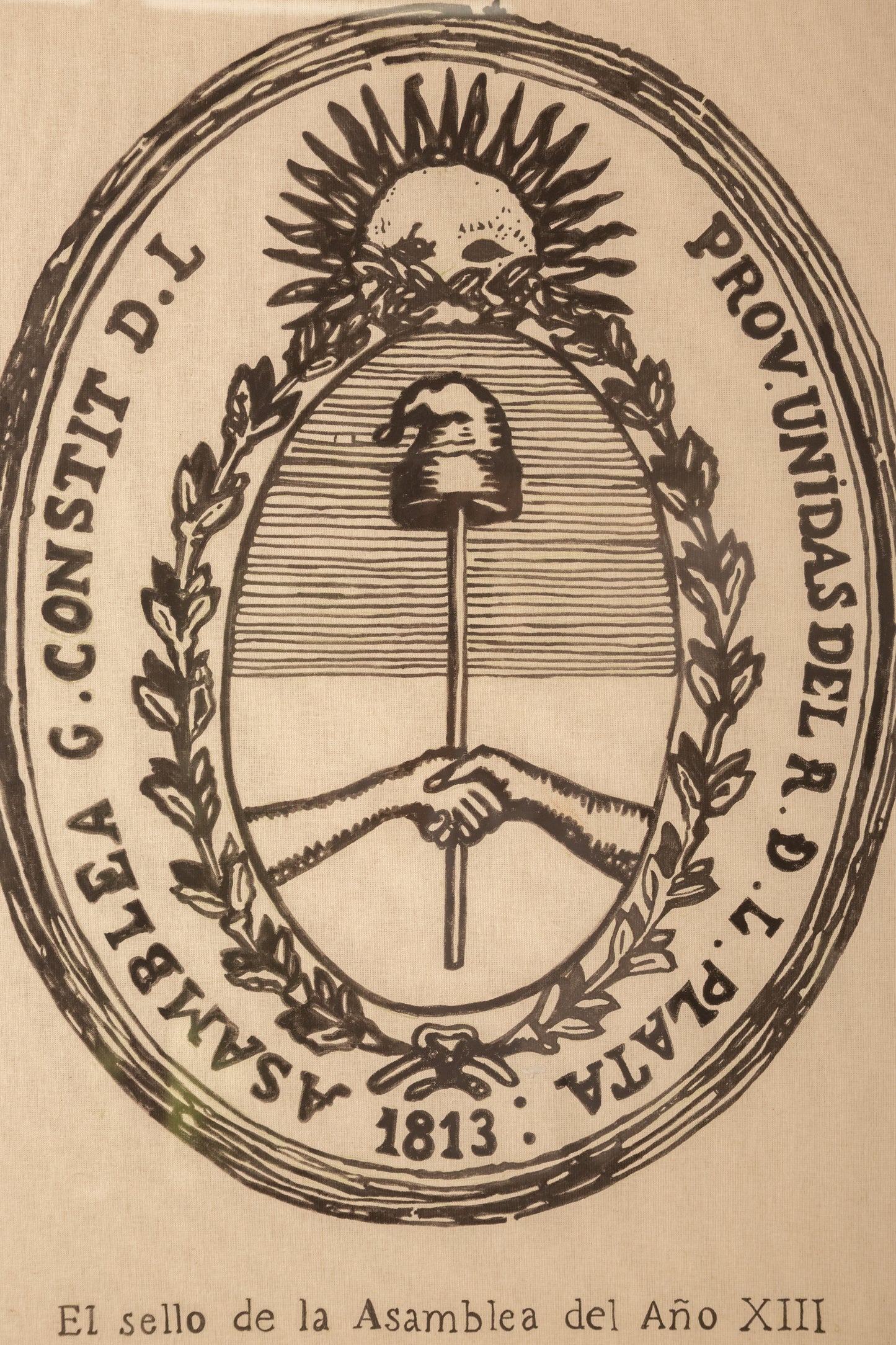 Sello de la Asamblea Gral Const Año XIII (1813) III