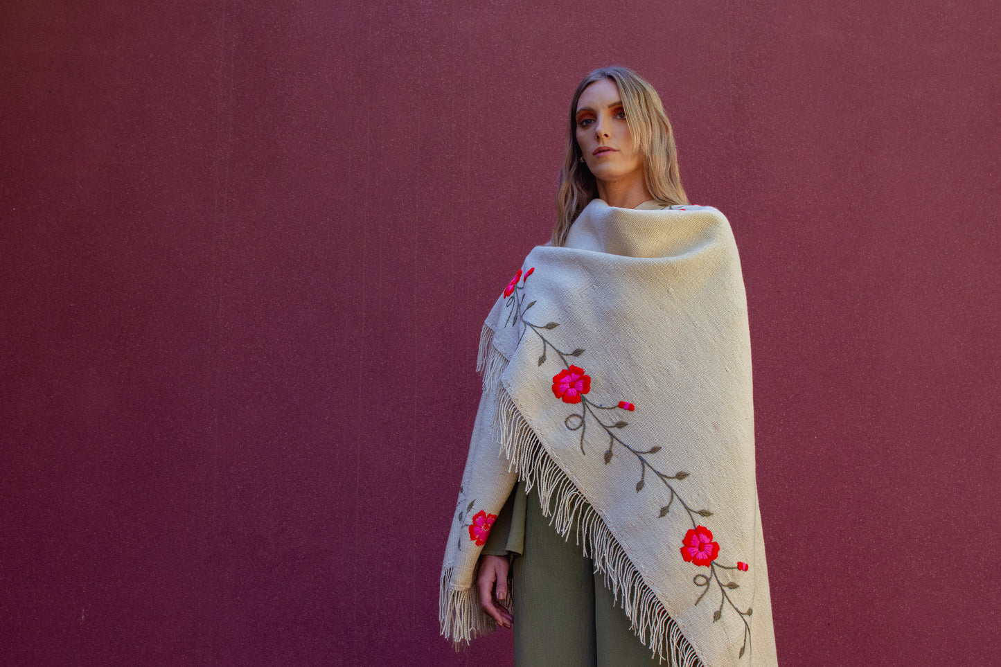 Poncho "Lavalle" Work in Creole Loom