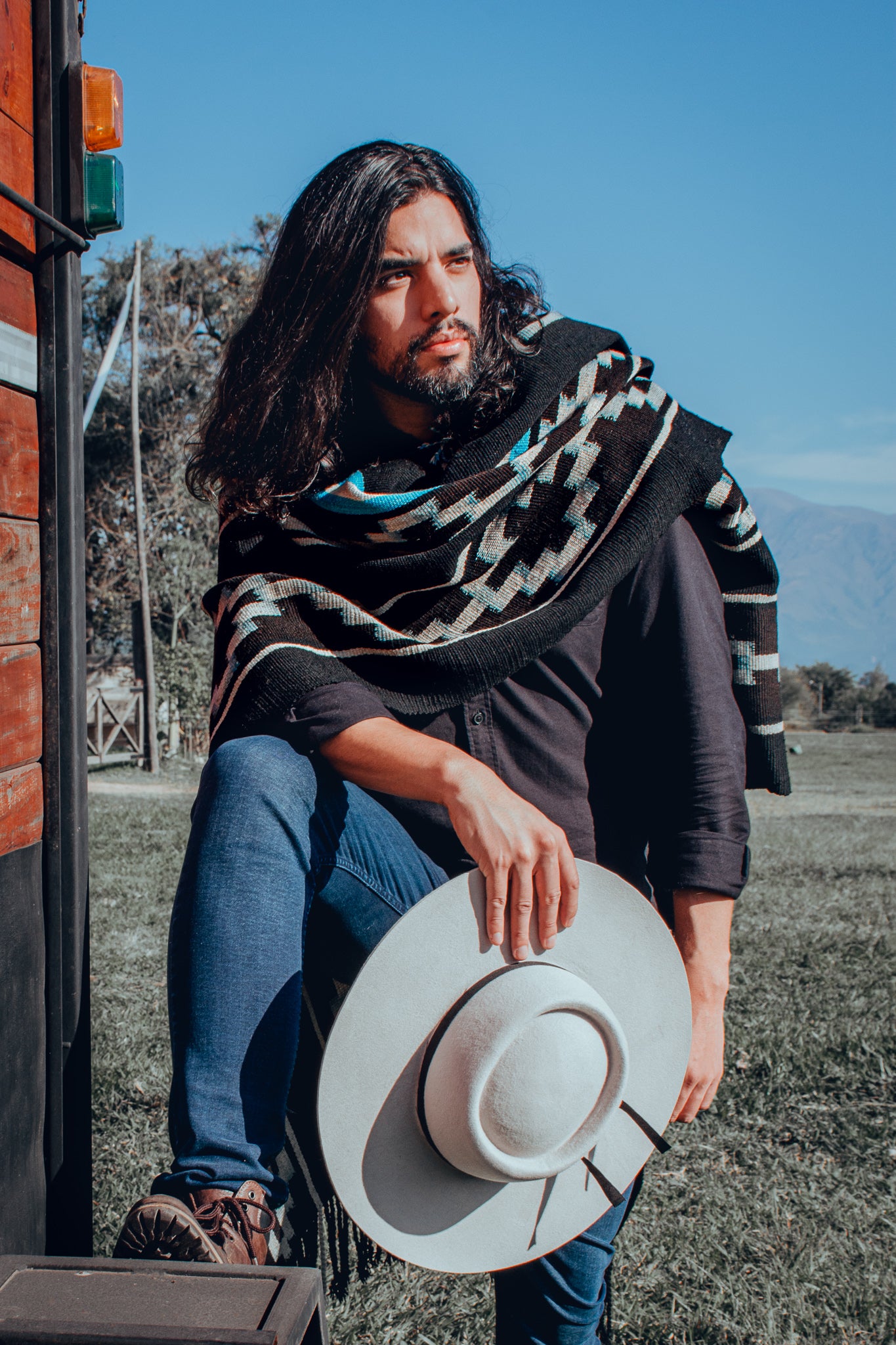 Poncho "Lavalle" Work in Creole Loom
