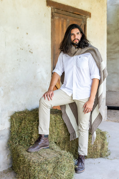 Poncho "Malargüe" Hilos de Llama