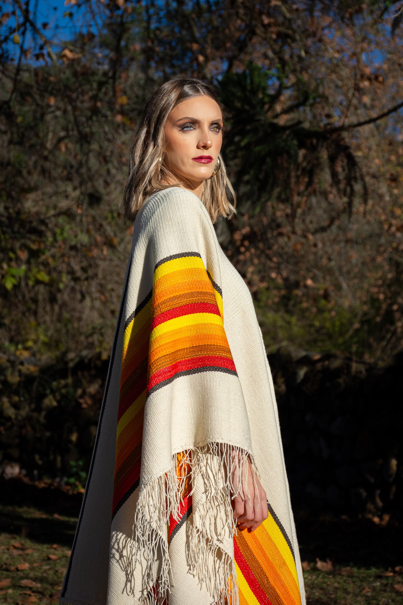 Poncho "Lavalle" Work in Creole Loom