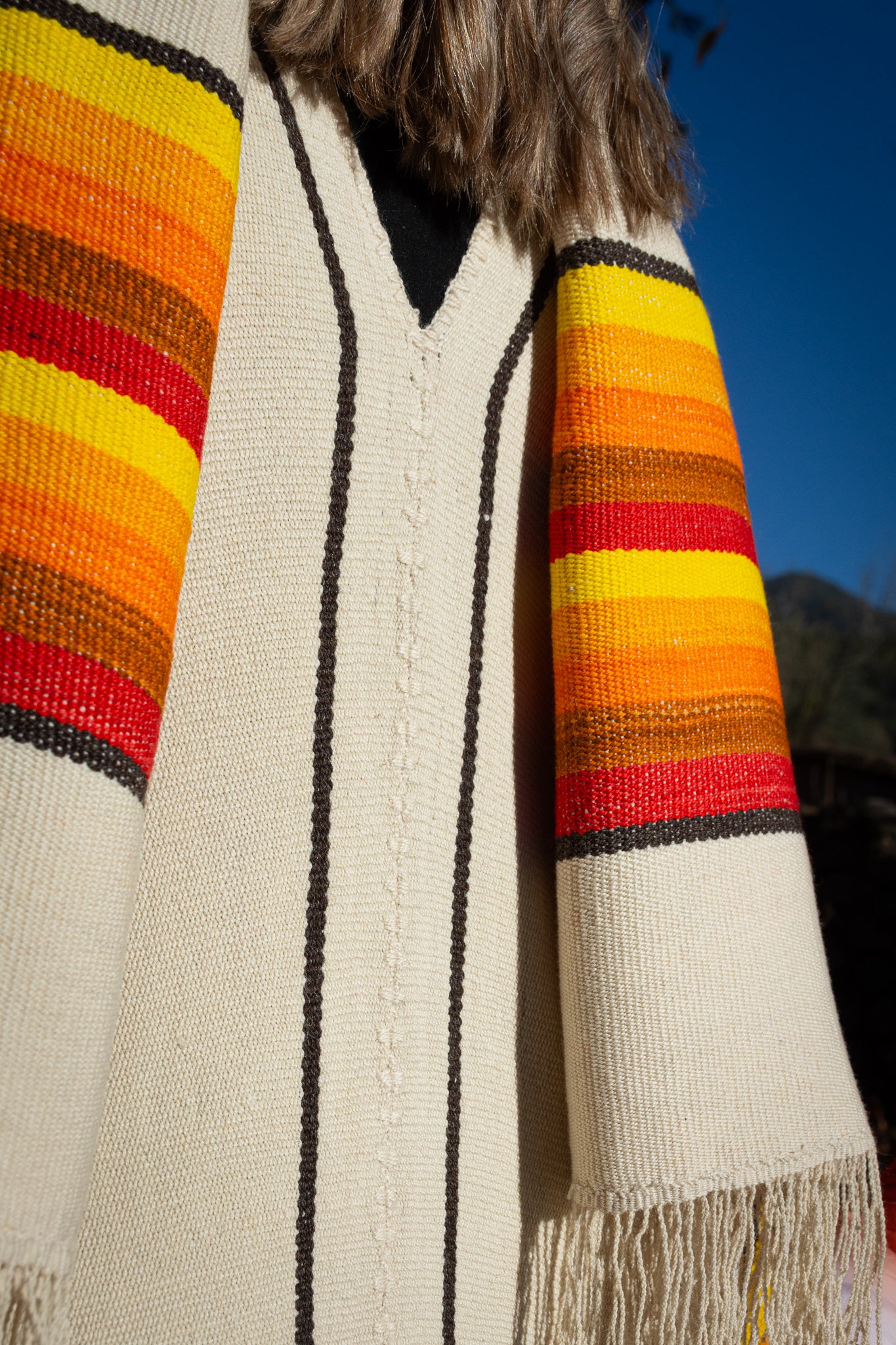 Poncho "Lavalle" Work in Creole Loom