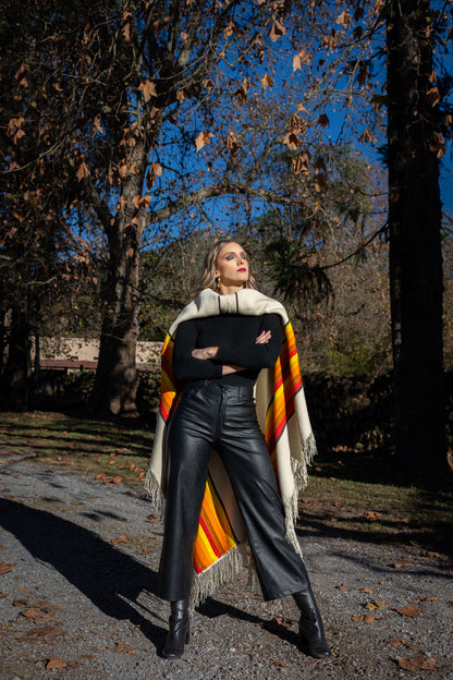 Poncho "Lavalle" Work in Creole Loom