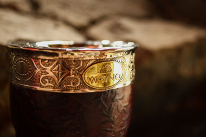 Imperial Cuero Repujado y Alpaca con Logo Bronce