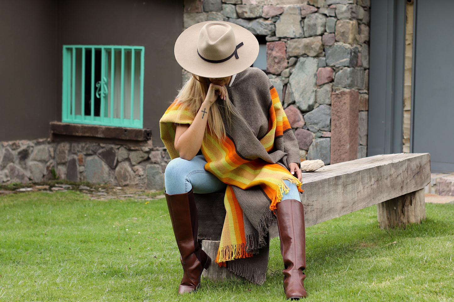 Poncho "Lavalle" Work in Creole Loom