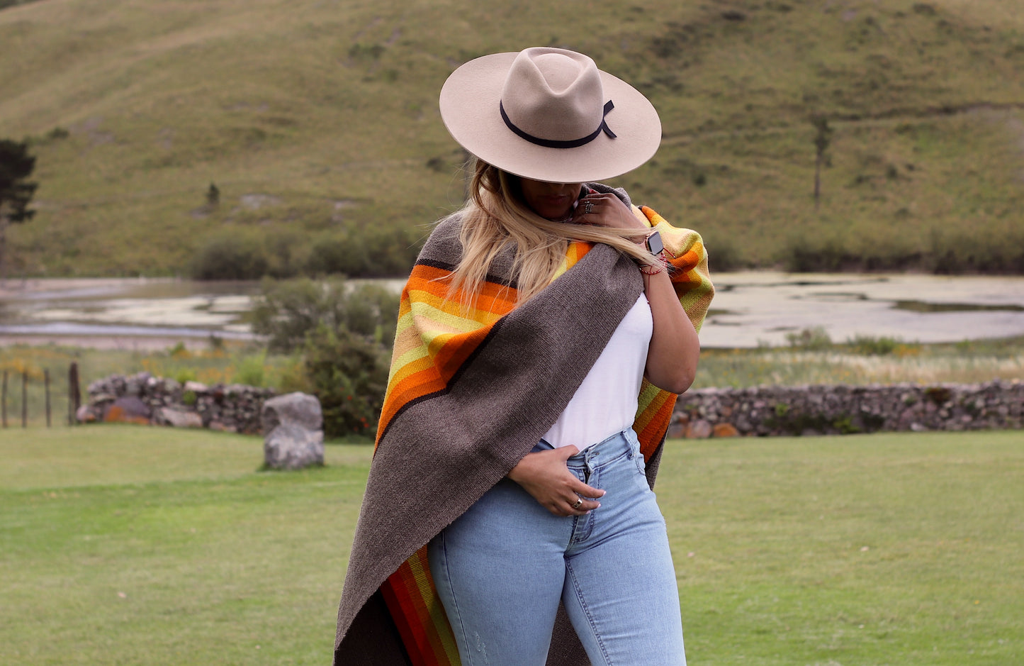 Poncho "Lavalle" Work in Creole Loom