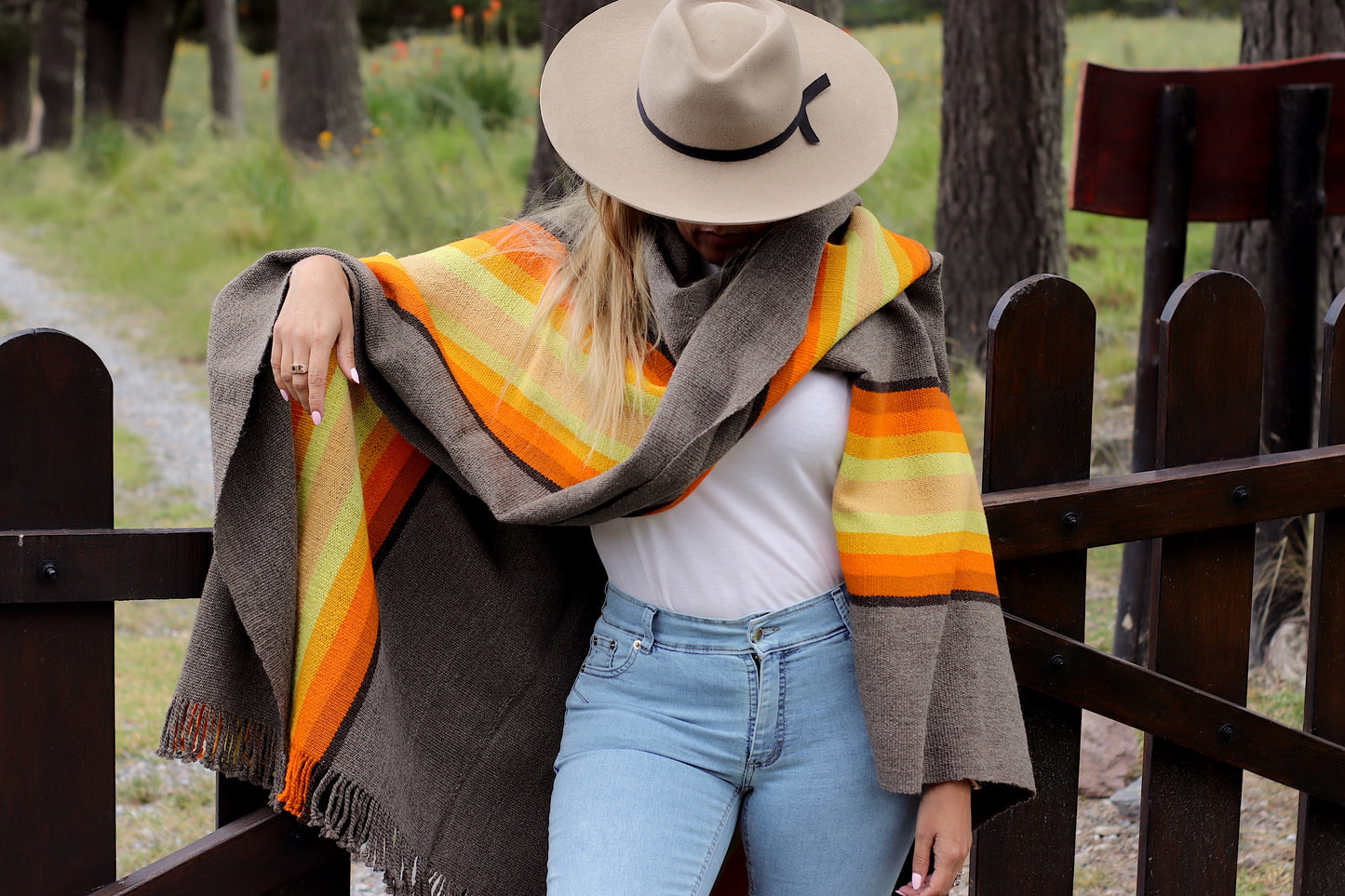 Poncho "Lavalle" Work in Creole Loom