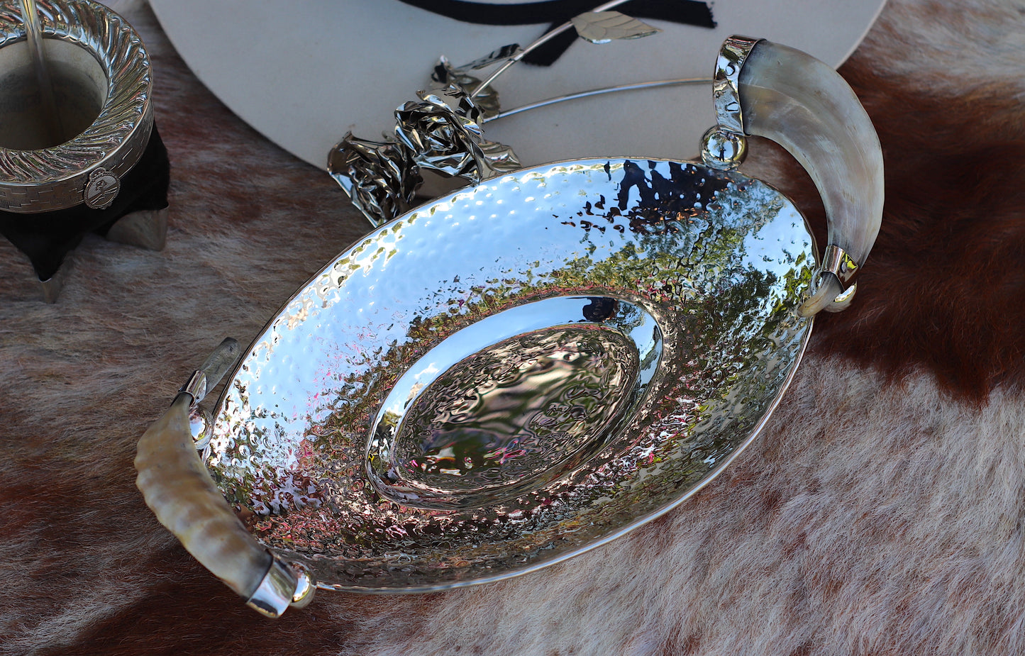 Nickel Silver and Antler Tray