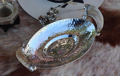 Nickel Silver and Antler Tray