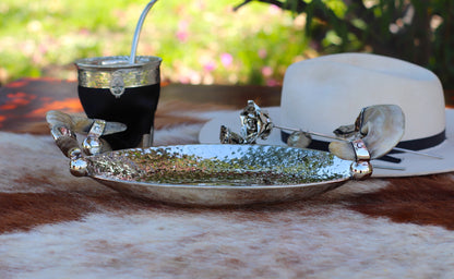 Nickel Silver and Antler Tray