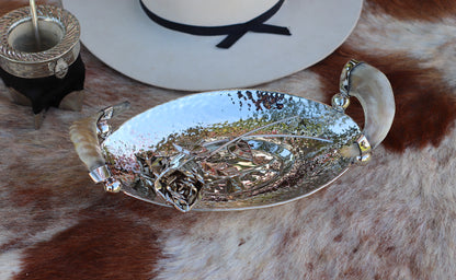 Nickel Silver and Antler Tray