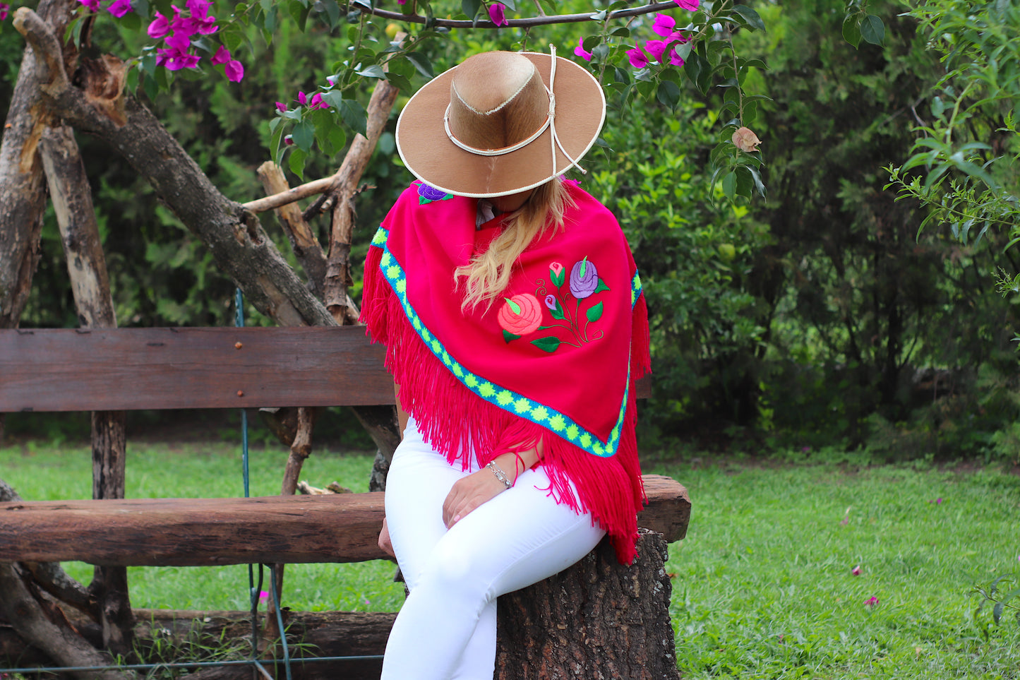 Rebozo Santa Ana Bordado Artesanal