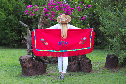 Rebozo Santa Ana Bordado Artesanal