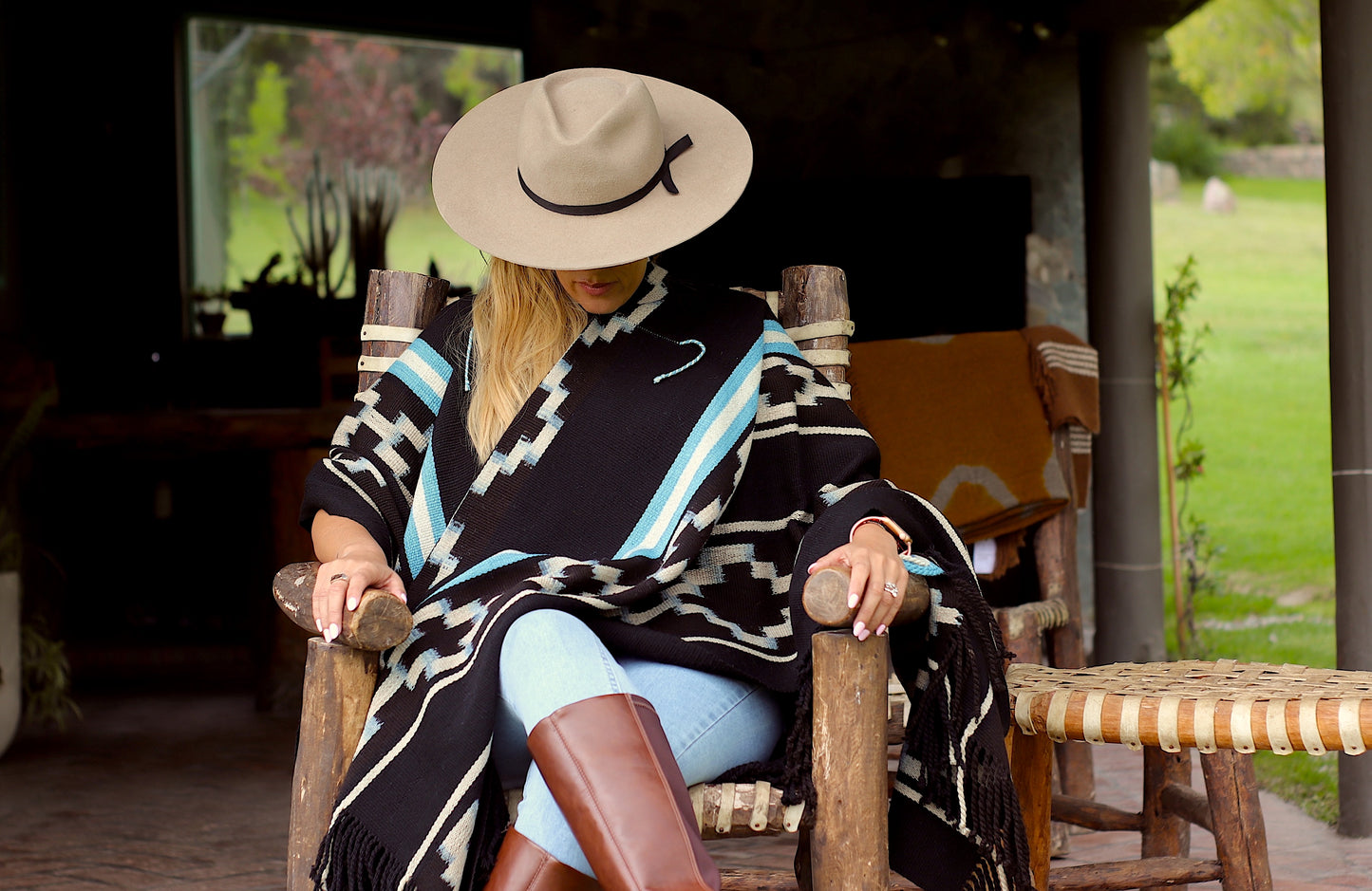 Poncho "Lavalle" Work in Creole Loom
